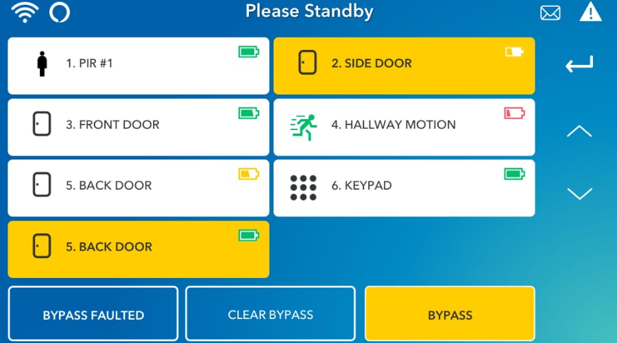 Appleton security system command screen.